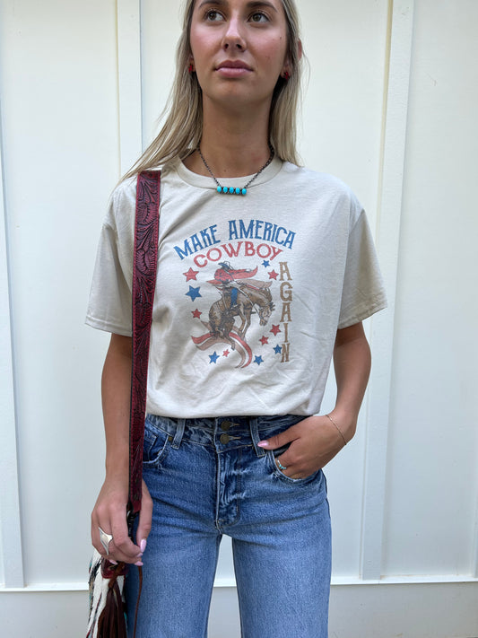 Make America Cowboy Again Star Tee