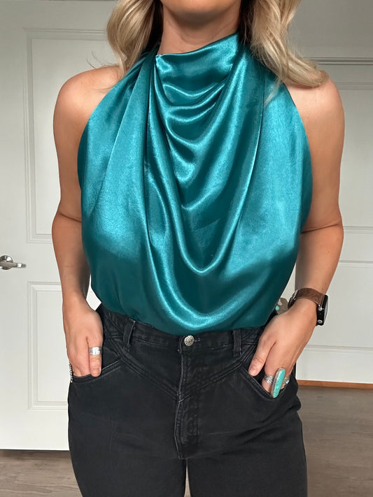 Satin Wild Rag - Turquoise