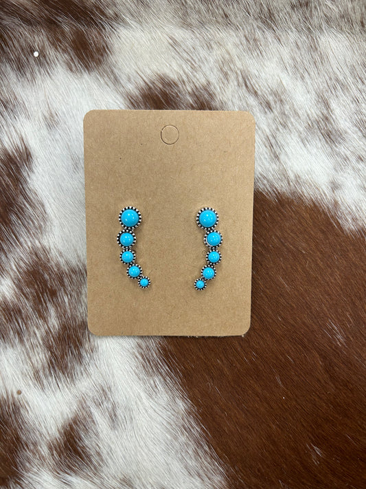 Turquoise Arch Earrings