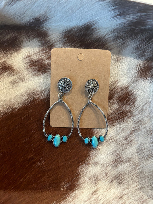 Rope Concho Drop Earrings