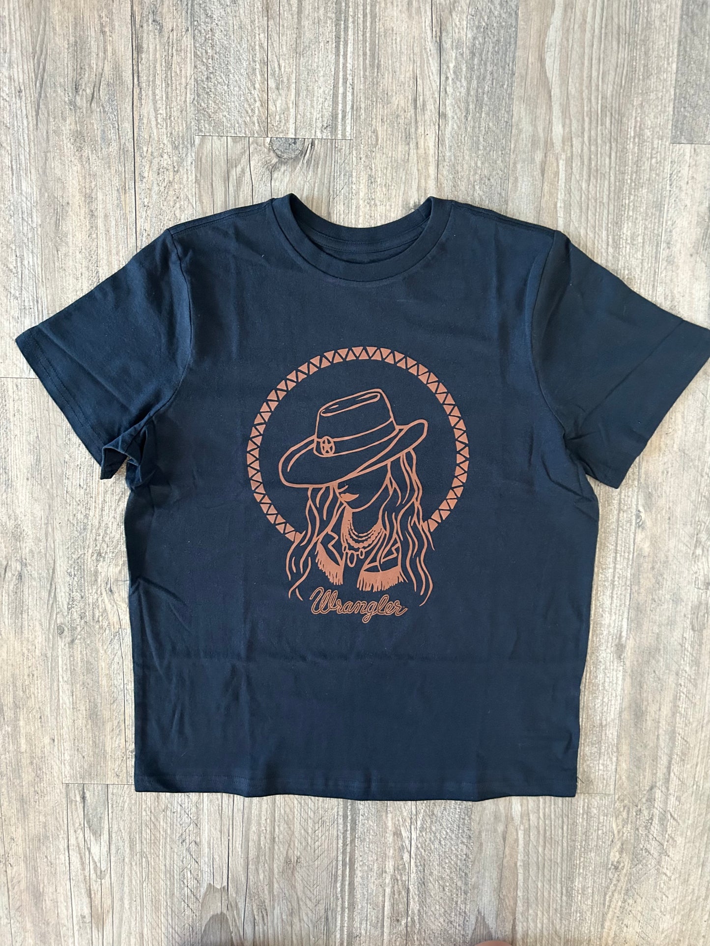 Black and Brown Wrangler Tee